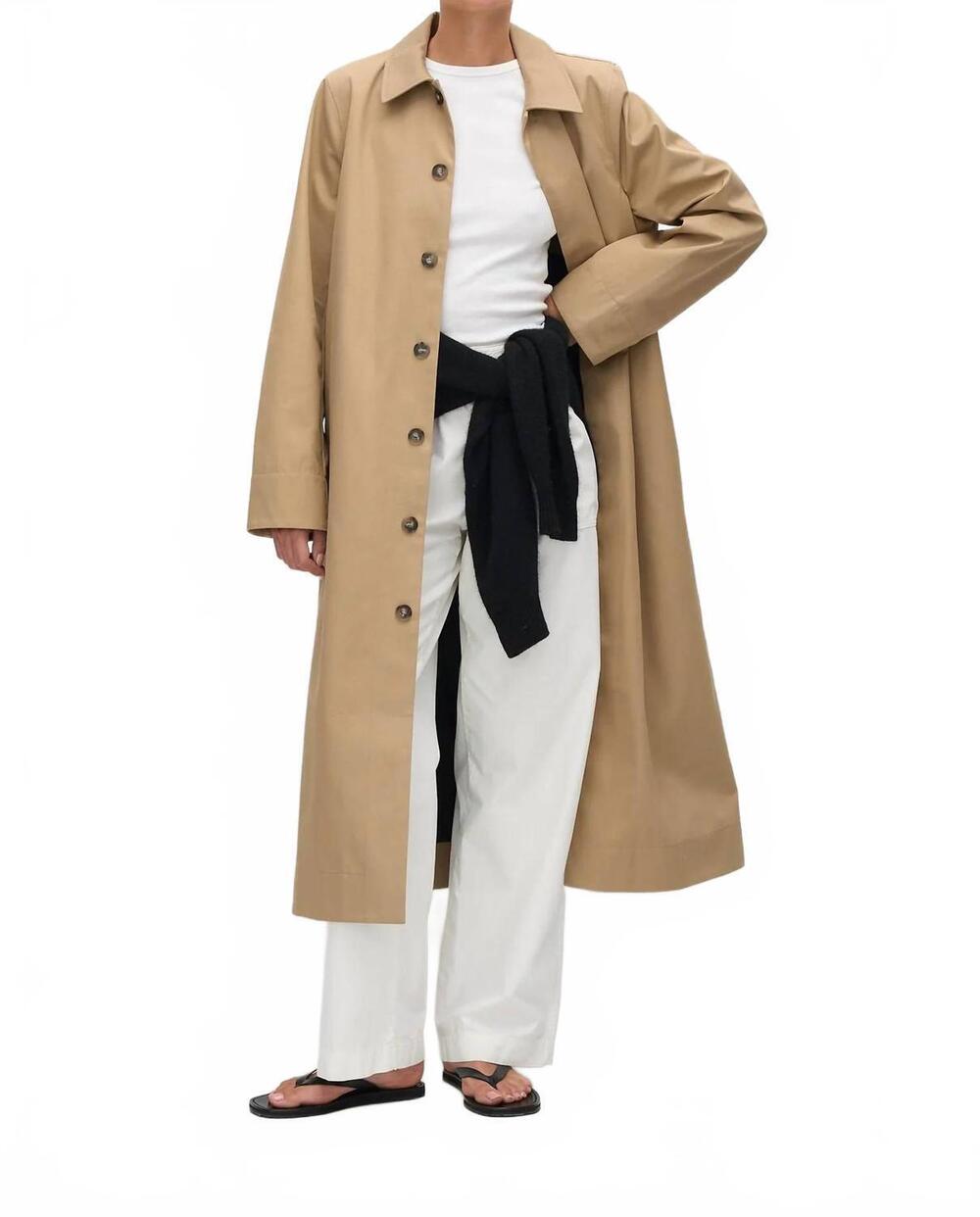 NEW MATTEAU long macintosh oversized sweater in sand